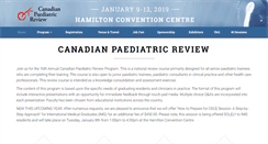 Desktop Screenshot of paediatricreview.ca