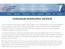 Tablet Screenshot of paediatricreview.ca